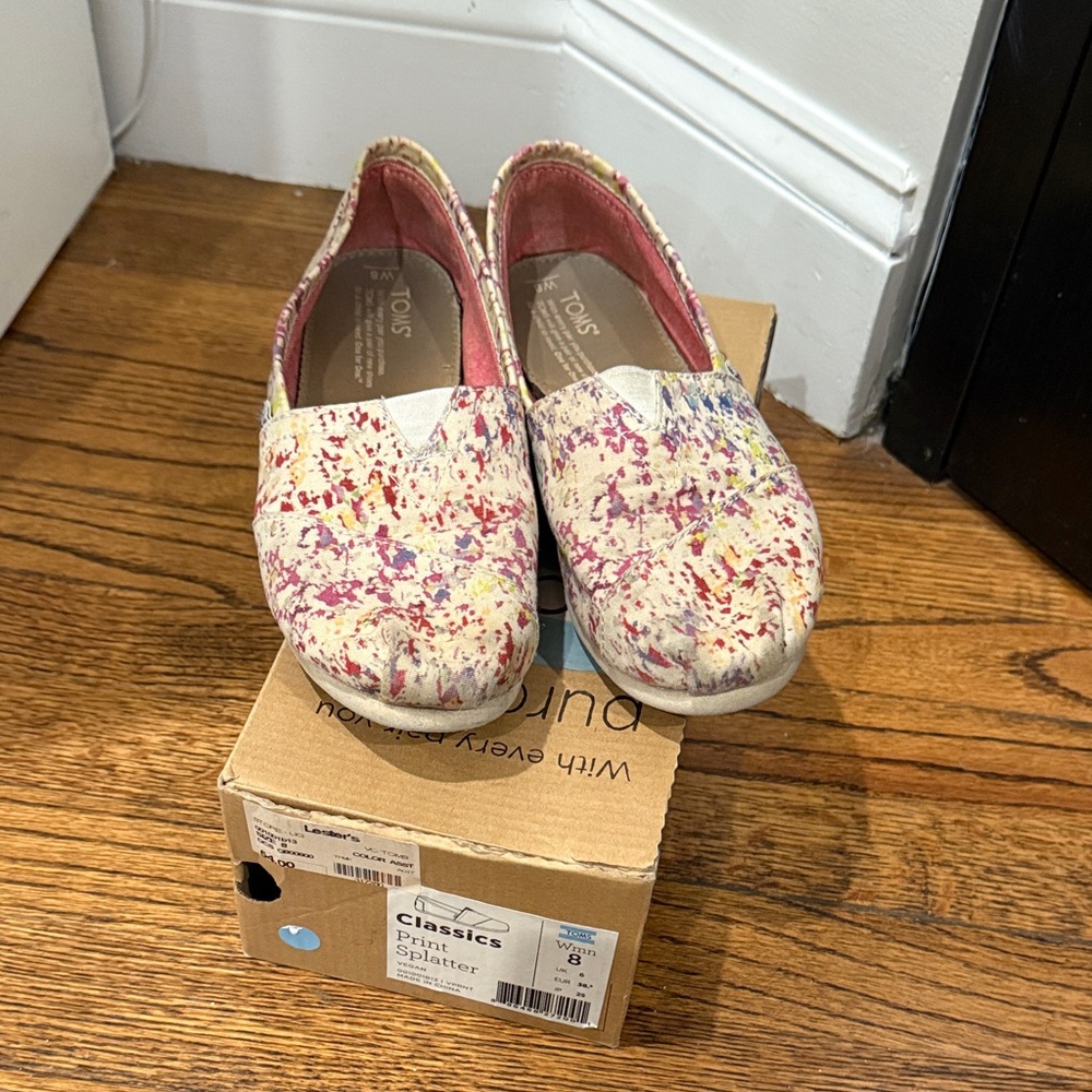 Colorful Splatter Slip-On Shoes